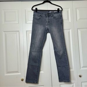 Men's Volcom Vorta Slim Straight Leg‎ Light Gray Jeans Size 29